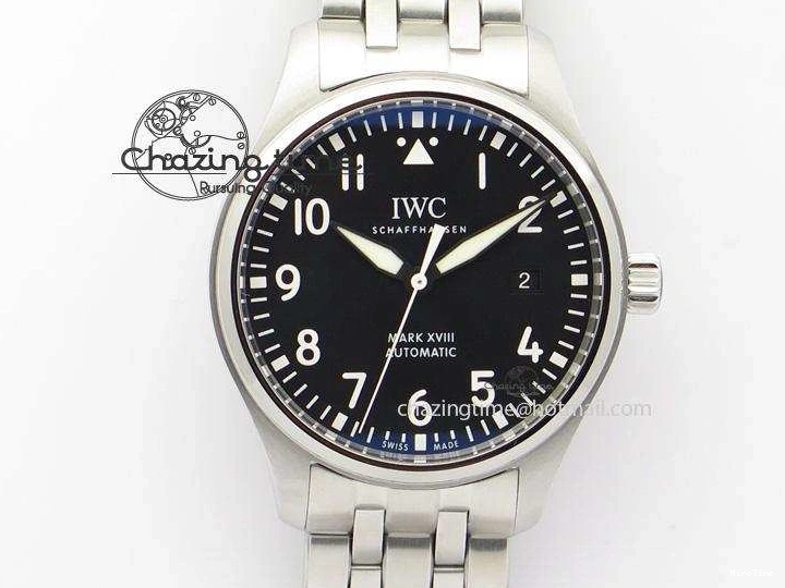 MIROTIME 0523 Compact Mark XVIII IW327001 SS Mk Maker Best Edition Black Dial On SS Bracelet A 7301